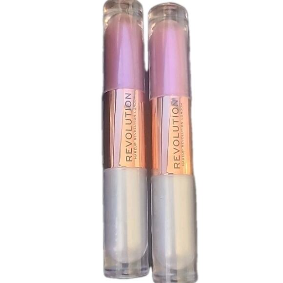 Lot Of 2 Liquid Eyeshadow Revolution Double Up Liquid Subliminal Lilac - Picture 2 of 4